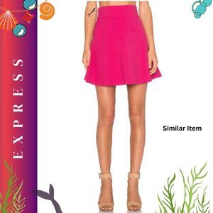 EXPRESS NEON FUCHSIA A-LINE MINI SKIRT  SZ 2